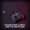 HyperX Clutch Tanto Mini WD Gaming Controller, Joystick, Xbox, Xbox One, Wired, USB, Black, 2.95 m