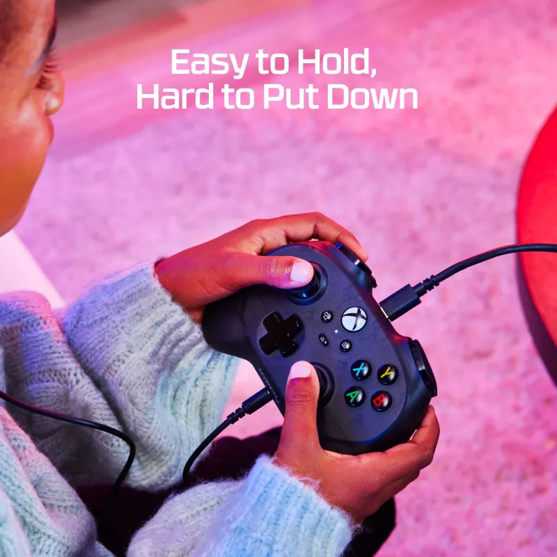 HyperX Clutch Tanto Mini WD Gaming Controller, Joystick, Xbox, Xbox One, Wired, USB, Black, 2.95 m