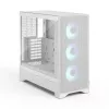 Fractal Design Pop 2 Air White TG RGB Midi Tower PC case — ATX/Micro‑ATX/Mini‑ITX, tempered glass, 3x120mm front fans
