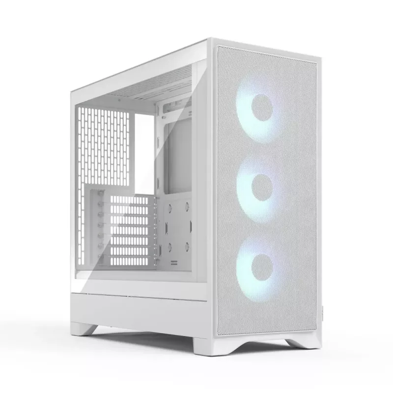 Fractal Design Pop 2 Air White TG RGB Midi Tower PC case — ATX/Micro‑ATX/Mini‑ITX, tempered glass, 3x120mm front fans
