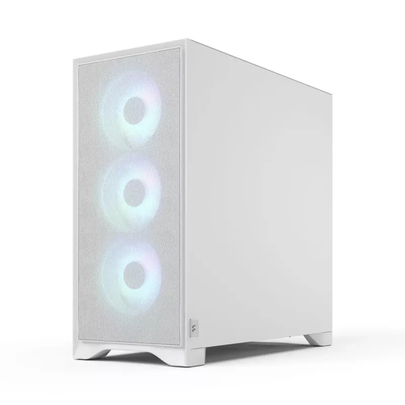 Fractal Design Pop 2 Air White TG RGB Midi Tower PC case — ATX/Micro‑ATX/Mini‑ITX, tempered glass, 3x120mm front fans