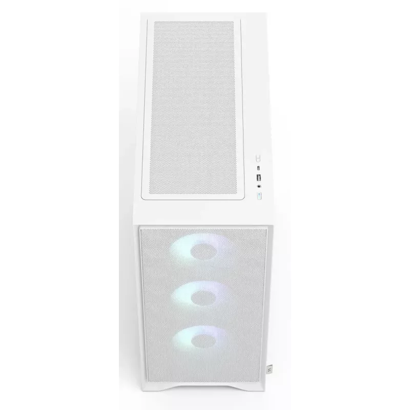 Fractal Design Pop 2 Air White TG RGB Midi Tower PC case — ATX/Micro‑ATX/Mini‑ITX, tempered glass, 3x120mm front fans