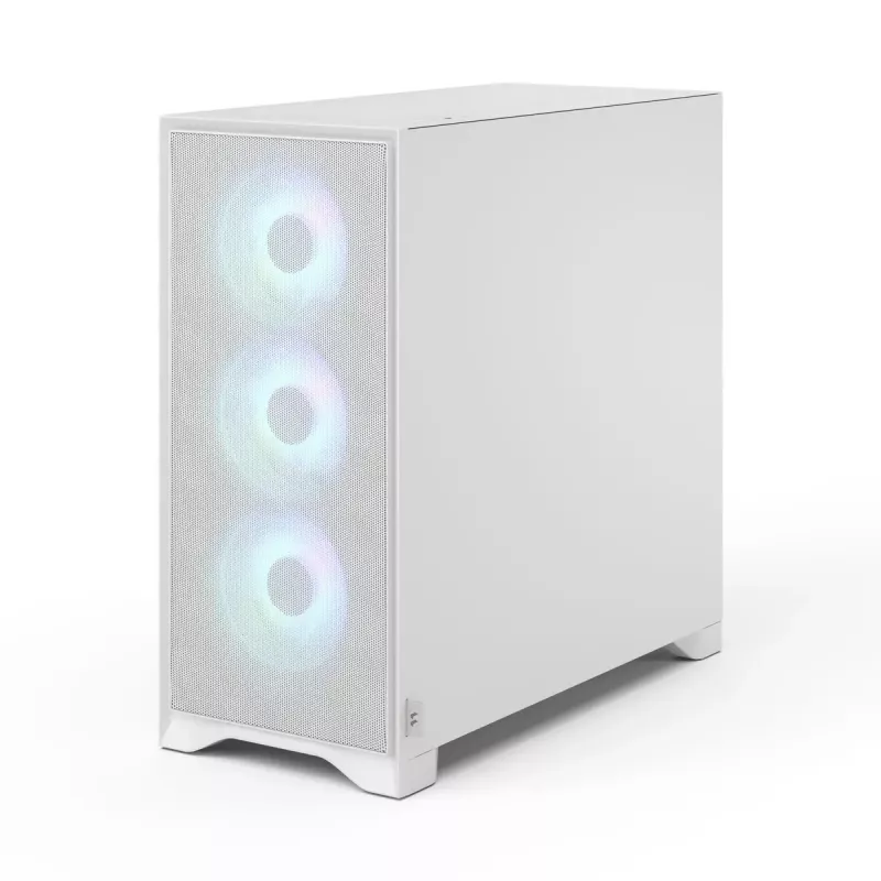 Fractal Design Pop 2 Air White TG RGB Midi Tower PC case — ATX/Micro‑ATX/Mini‑ITX, tempered glass, 3x120mm front fans