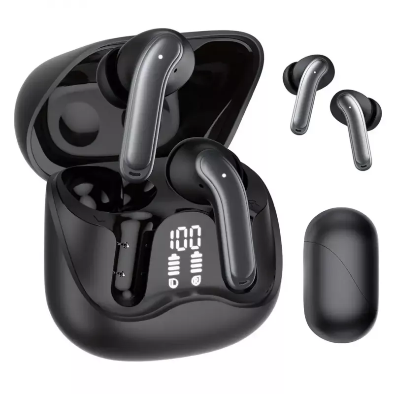 Wireless in-ear headphones Audiocore AC591 PRO — hybrid ANC, ENC, 6 microphones, USB‑C charging, up to 9h playback, Tuya compatible, black