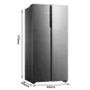 Midea MDRS619FIE46 Side-by-Side Refrigerator 460 L