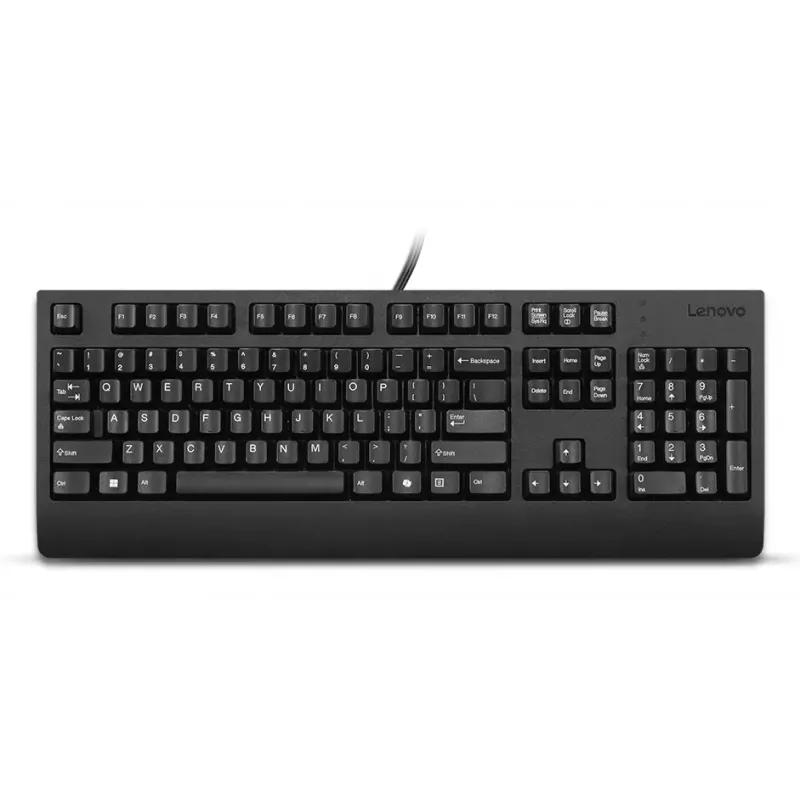 Wired Full-size USB Keyboard Lenovo 4Y41R64588 — US English, 104 keys, Plunger switch, 2 m cable, Black