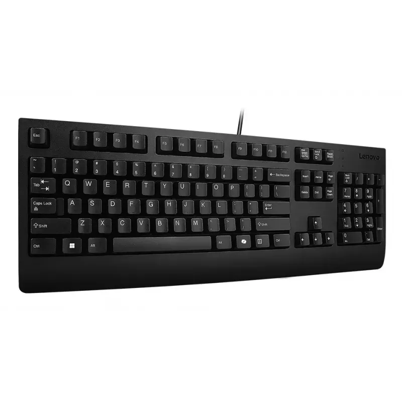 Wired Full-size USB Keyboard Lenovo 4Y41R64588 — US English, 104 keys, Plunger switch, 2 m cable, Black