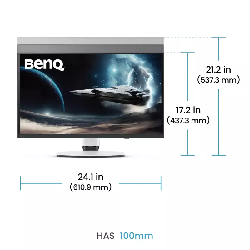 BenQ EX271UZ computer monitor 67.3 cm (26.5 inch) 3840 x 2160 pixels 4K Ultra HD OLED Black, White