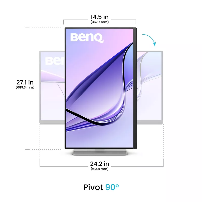 27 inch BenQ MA270UP IPS computer monitor 3840 x 2160 4K Ultra HD, 5 ms, 450 cd/m², USB-C, built-in speakers, VESA, white