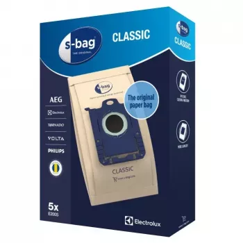 Dust bag Electrolux E200S for universal vacuums, box of 5, blue/grey
