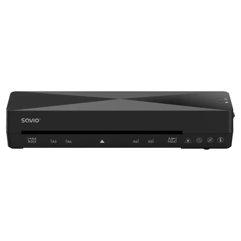 Cold/hot laminator SAVIO LR-01/B — max lamination width 230 mm, 320 mm/min, 300 W, black