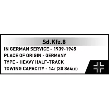 Cobi Blocks Sd.Kfz.8 Towing 8.8 cm Flak 36 building set, 975 pieces