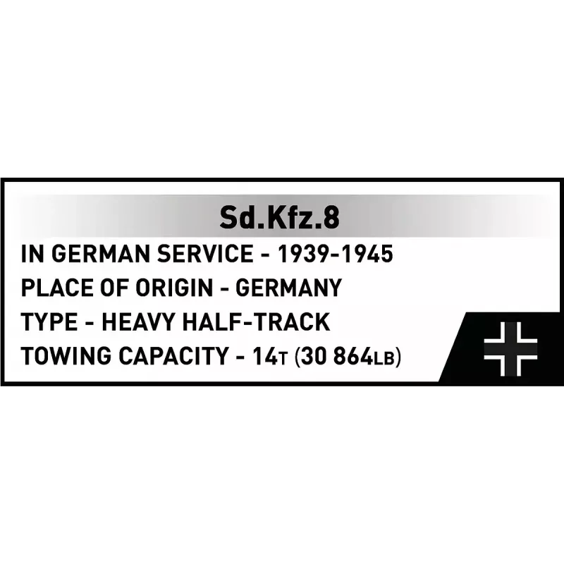 Cobi Blocks Sd.Kfz.8 Towing 8.8 cm Flak 36 building set, 975 pieces