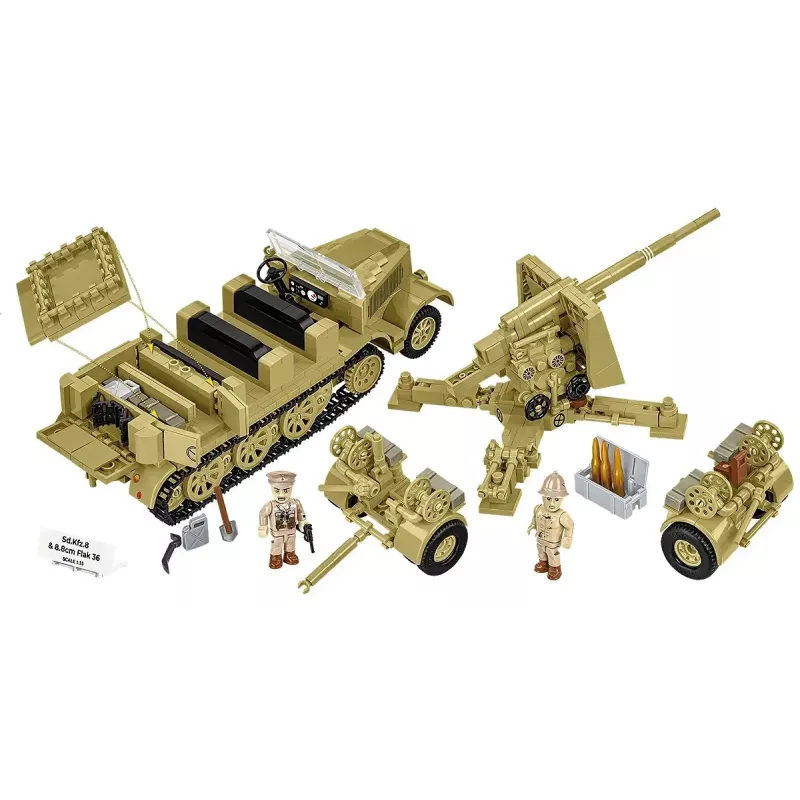 Cobi Blocks Sd.Kfz.8 Towing 8.8 cm Flak 36 building set, 975 pieces