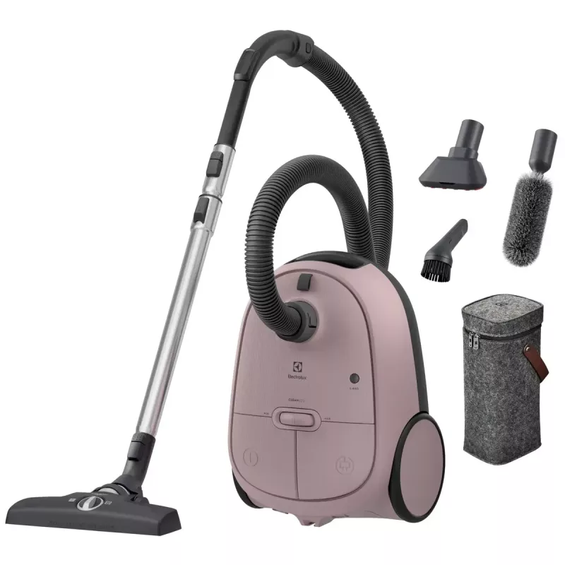 Cylinder vacuum Electrolux EB61CWPTD — 850 W, 3.5 L dust bag, dry cleaning, pink