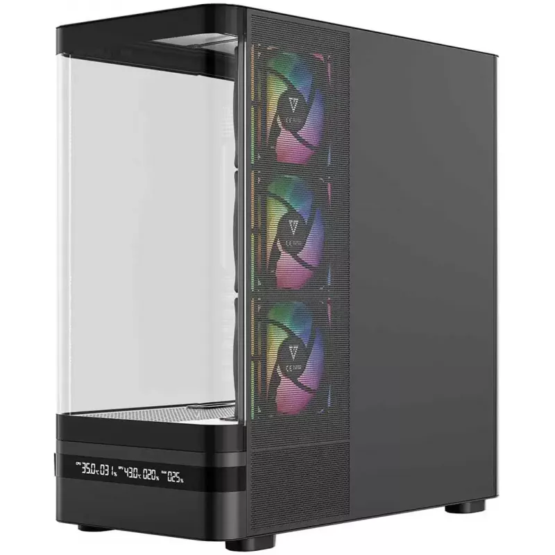 Computer case MODECOM VOLCANO AQ200 ARGB MIDI black