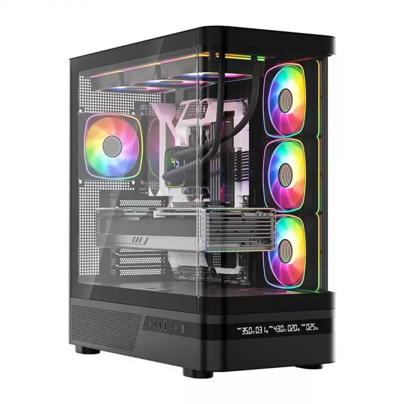 Computer case MODECOM VOLCANO AQ200 ARGB MIDI black