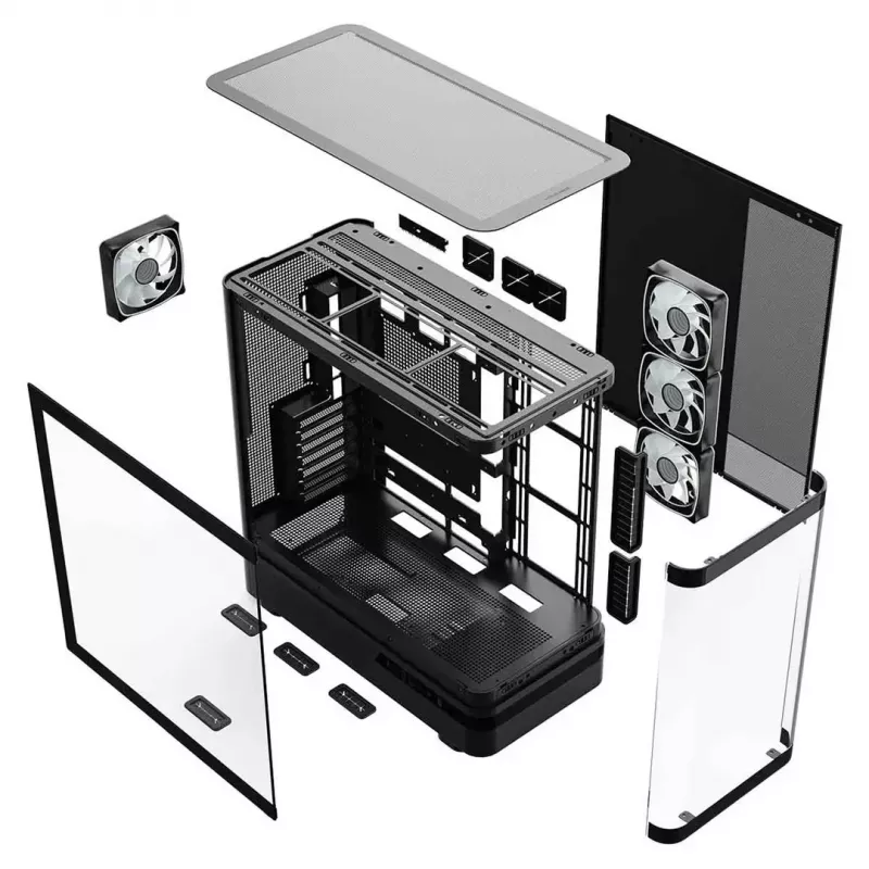 Computer case MODECOM VOLCANO AQ200 ARGB MIDI black