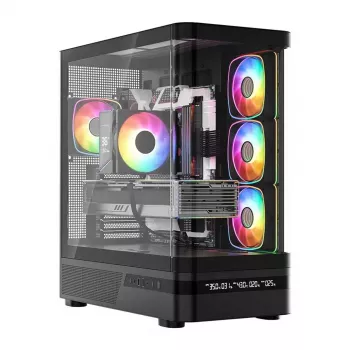Computer case MODECOM VOLCANO AQ200 ARGB MIDI black