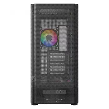 Computer Case MODECOM VOLCANO AQ400 ARGB MIDI Black — MODECOM MC-A-AQ400-4FA-B