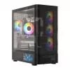 Computer Case MODECOM VOLCANO AQ400 ARGB MIDI Black — MODECOM MC-A-AQ400-4FA-B