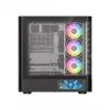 Computer Case MODECOM VOLCANO AQ400 ARGB MIDI Black — MODECOM MC-A-AQ400-4FA-B