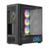 Computer Case MODECOM VOLCANO AQ400 ARGB MIDI Black — MODECOM MC-A-AQ400-4FA-B