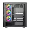 Computer Case MODECOM VOLCANO AQ400 ARGB MIDI Black — MODECOM MC-A-AQ400-4FA-B