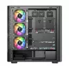 Computer Case MODECOM VOLCANO AQ400 ARGB MIDI Black — MODECOM MC-A-AQ400-4FA-B
