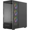 Computer Case MODECOM VOLCANO AQ400 ARGB MIDI Black — MODECOM MC-A-AQ400-4FA-B