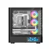 Computer Case MODECOM VOLCANO AQ400 ARGB MIDI Black — MODECOM MC-A-AQ400-4FA-B