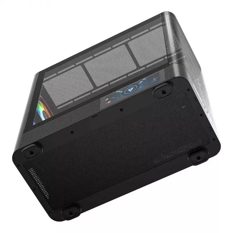 Computer Case MODECOM VOLCANO AQ400 ARGB MIDI Black — MODECOM MC-A-AQ400-4FA-B