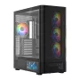 Computer Case MODECOM VOLCANO AQ400 ARGB MIDI Black — MODECOM MC-A-AQ400-4FA-B