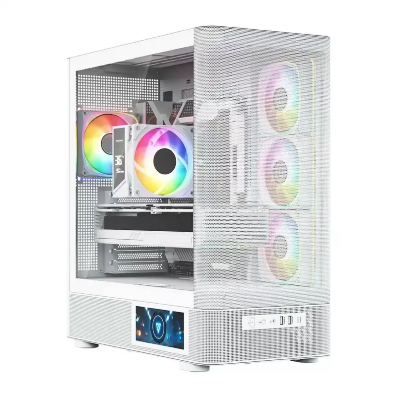 MODECOM VOLCANO AQ400 ARGB MIDI tower computer case, white
