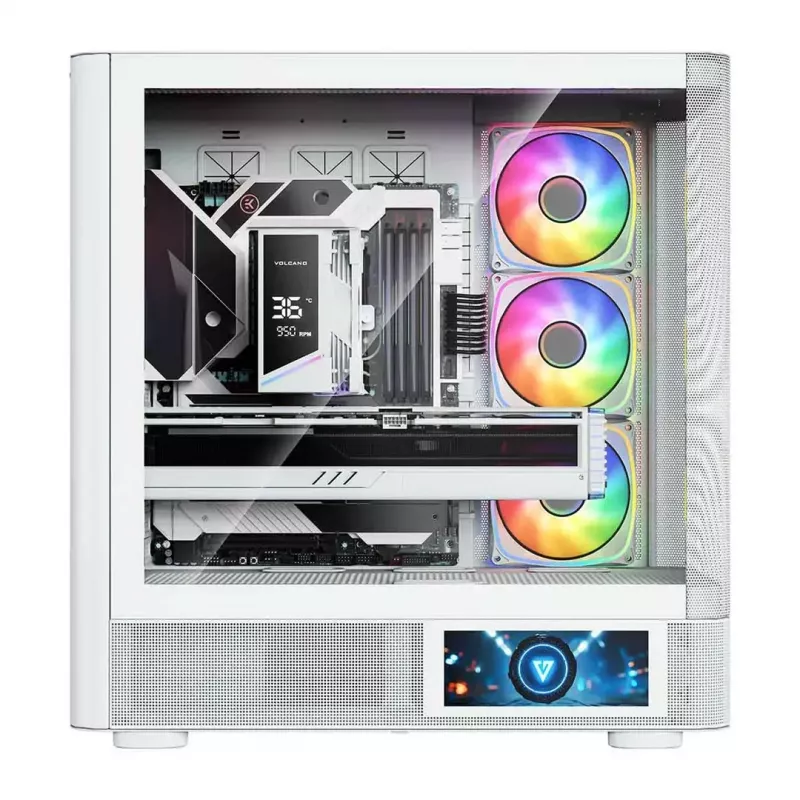 MODECOM VOLCANO AQ400 ARGB MIDI tower computer case, white