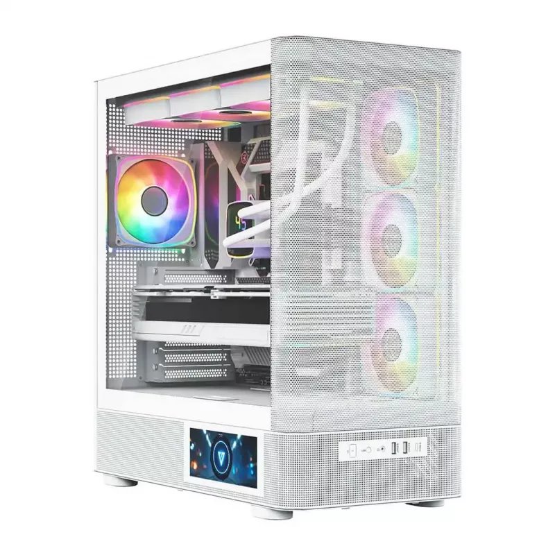 MODECOM VOLCANO AQ400 ARGB MIDI tower computer case, white