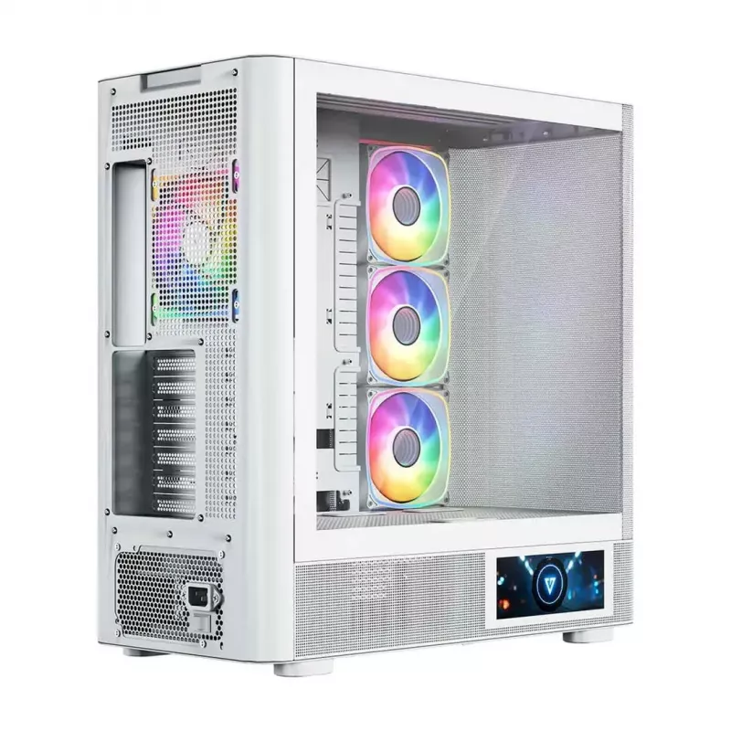 MODECOM VOLCANO AQ400 ARGB MIDI tower computer case, white