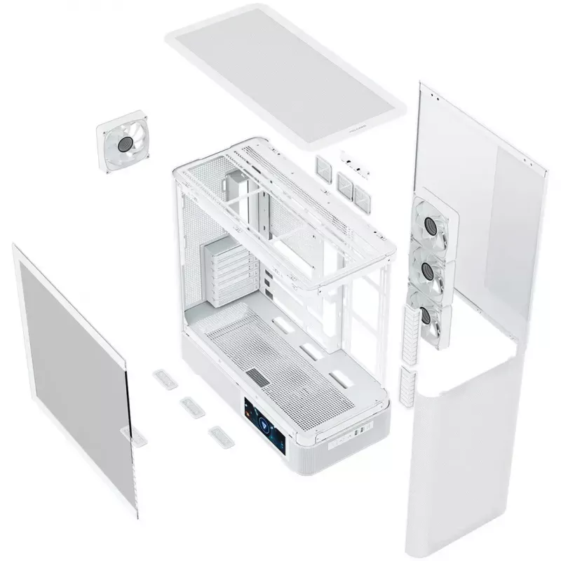 MODECOM VOLCANO AQ400 ARGB MIDI tower computer case, white
