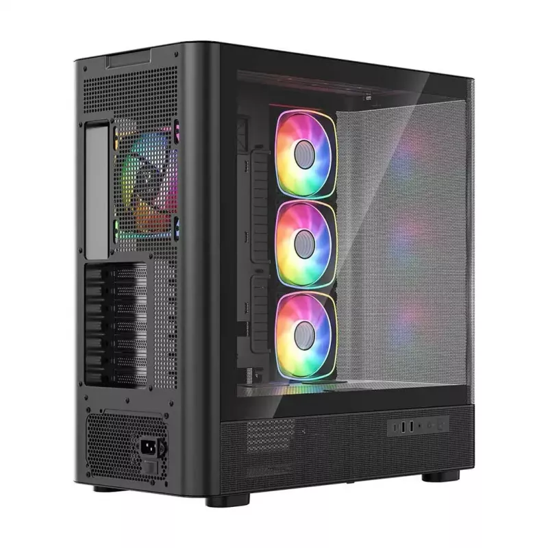 Computer case MODECOM VOLCANO AQ500 ARGB MIDI black