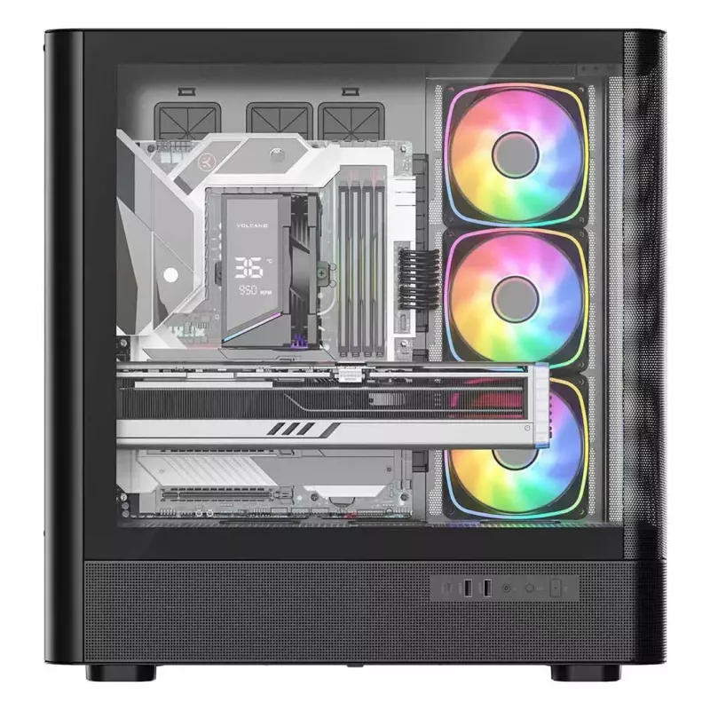 Computer case MODECOM VOLCANO AQ500 ARGB MIDI black