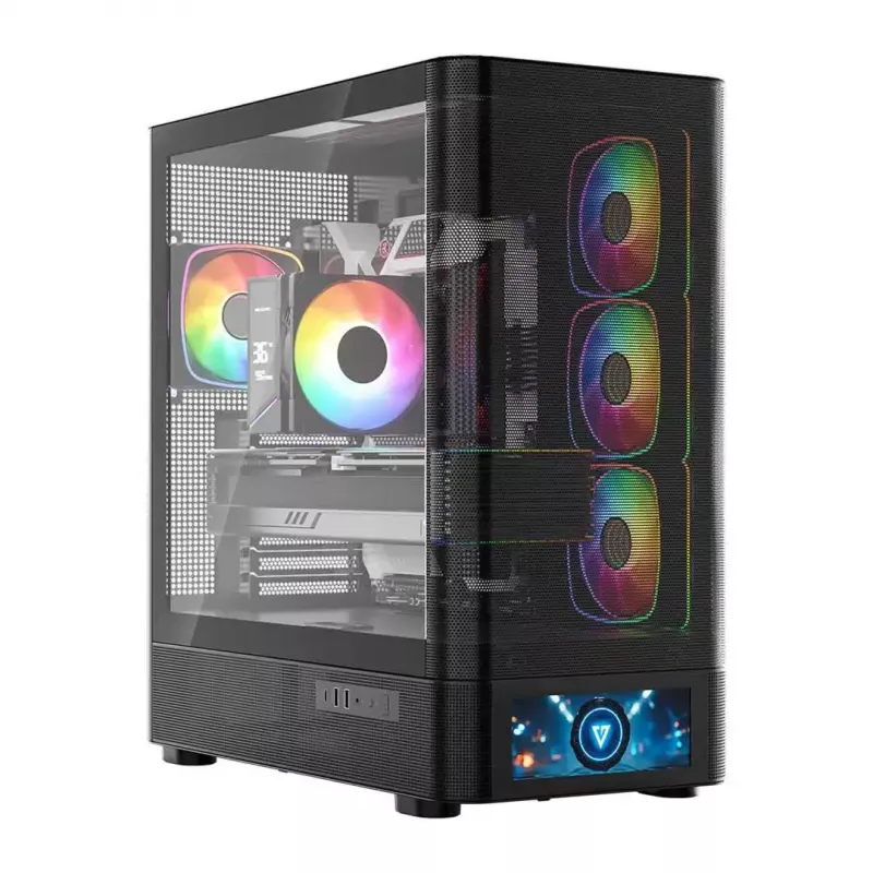 Computer case MODECOM VOLCANO AQ500 ARGB MIDI black