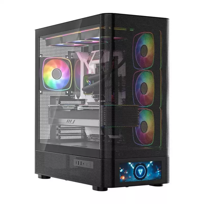 Computer case MODECOM VOLCANO AQ500 ARGB MIDI black