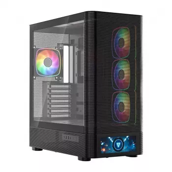 Computer case MODECOM VOLCANO AQ500 ARGB MIDI black