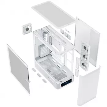 Computer case MODECOM VOLCANO AQ500 ARGB MIDI white