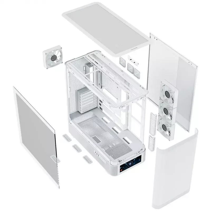 Computer case MODECOM VOLCANO AQ500 ARGB MIDI white