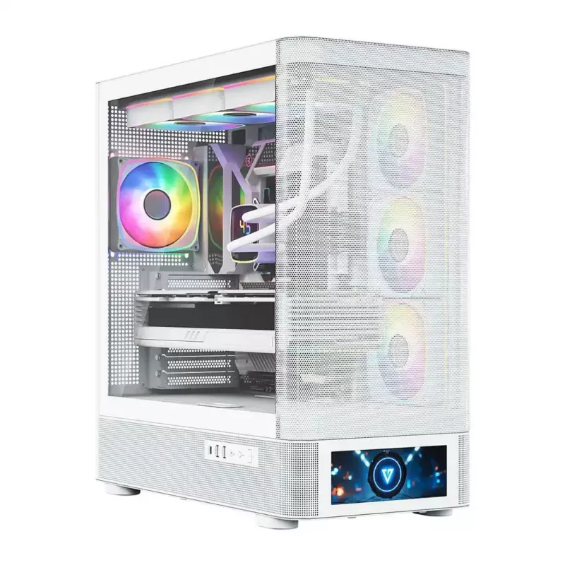 Computer case MODECOM VOLCANO AQ500 ARGB MIDI white