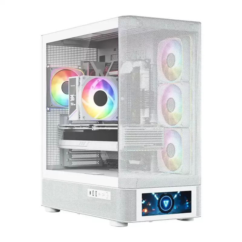 Computer case MODECOM VOLCANO AQ500 ARGB MIDI white