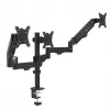 Monitor mount MACLEAN MC-137 — gas spring, for 3 monitors 17 inch–27 inch, 2–8 kg each, black