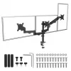 Monitor mount MACLEAN MC-137 — gas spring, for 3 monitors 17 inch–27 inch, 2–8 kg each, black