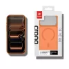 Crong Hybrid Matte Magnetic MagSafe case for iPhone 17 Pro Max — PC+TPU, translucent orange